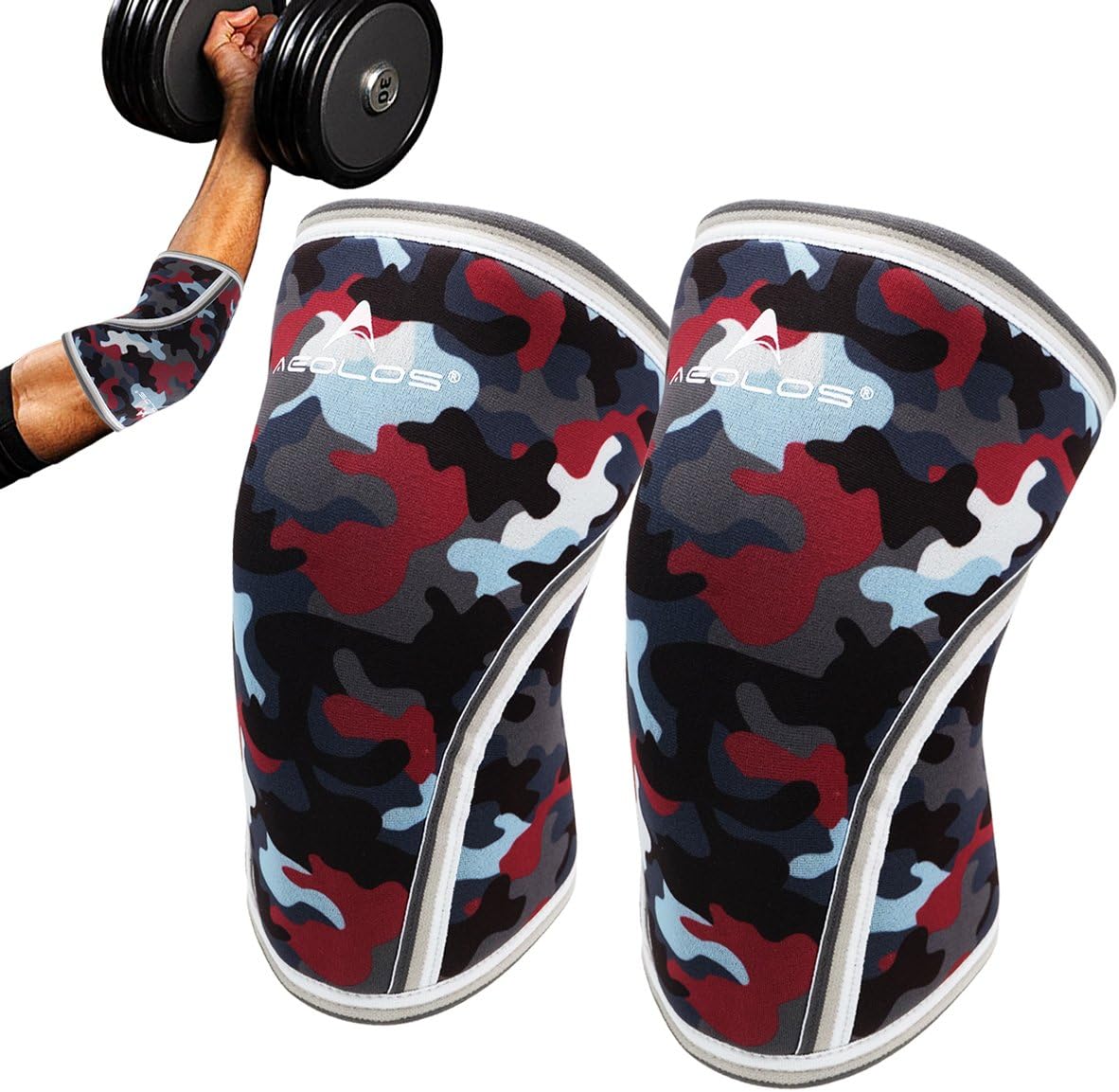 AEOLOS Elbow Sleeves(Pair),Perfect Support for Squat,Crossfit,Weightlifting,Powerlifting,Tennis, Golf & Basketball(Small)