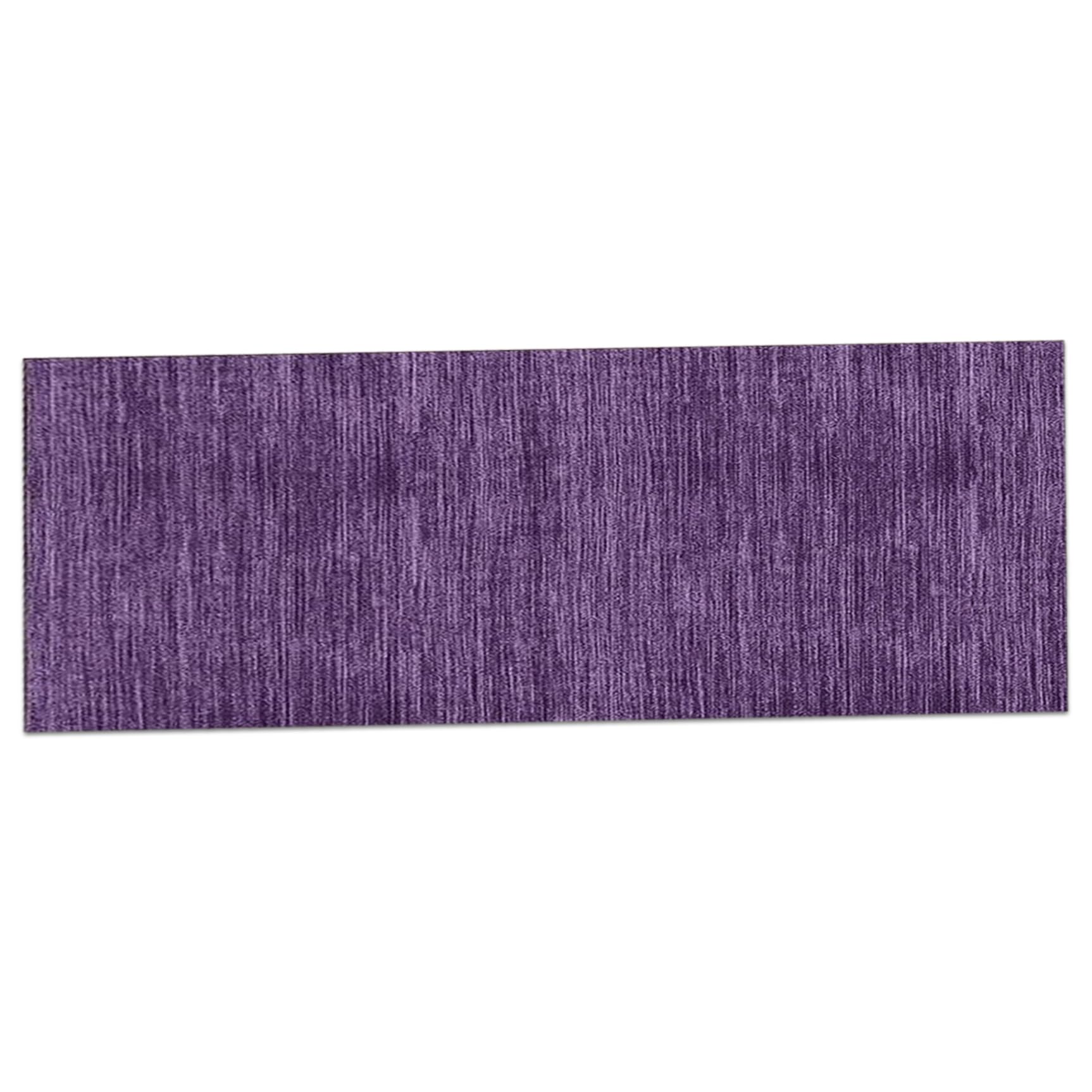 Hperu 16x47 Inch Runner Rug Crystal Velvet Purple Runner Rug with Non Slip Backing Comfortable Washable Decorative Long for Hallway Entryway Kitchen