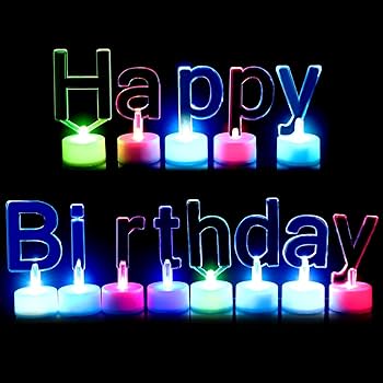 バースデーキャンドル Amazon.co.jp: Hortsun カラフルなLEDバースデーキャンドル