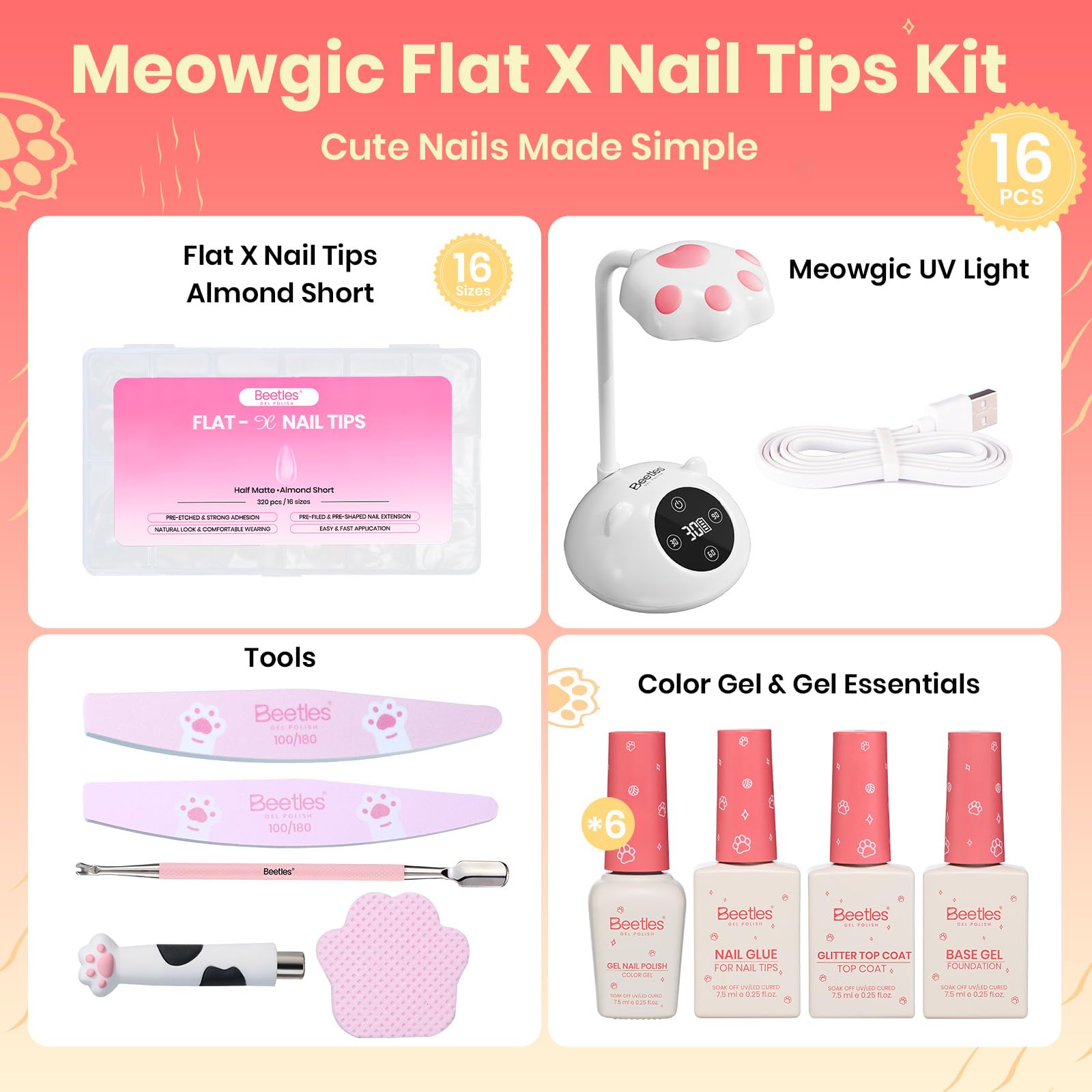 Beetles Soft Gel Nail Tips for At-Home Nail Extensions