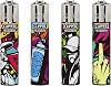 4 X Clipper Lighters (grafitti 5)