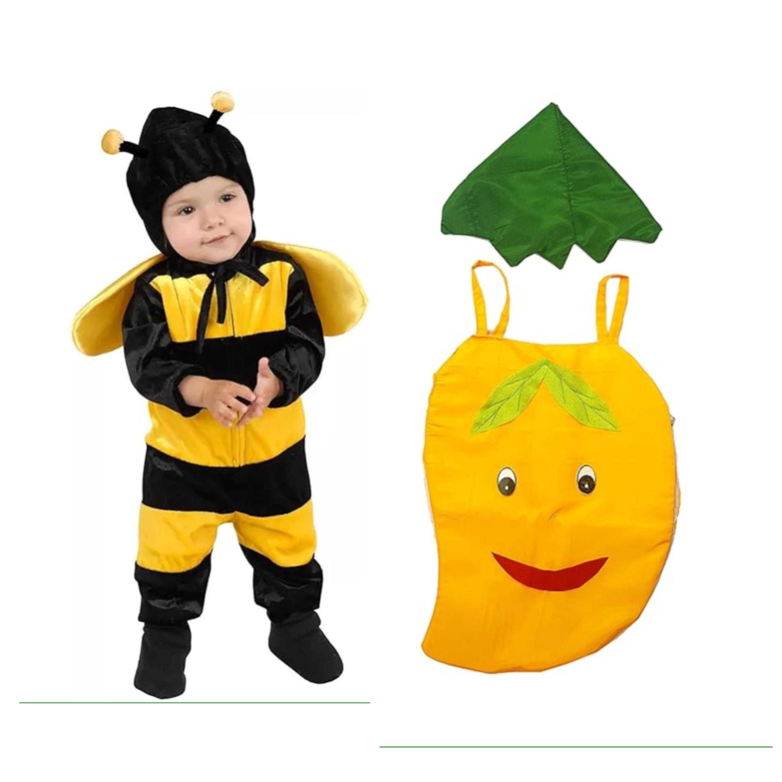FIERWARZ Pack of 2 Combo Superhero Honey bee + Mango Costume Costume for kids Halloween Fancy Dress Cosplay Bodysuit for Boys and Girls(6-7 Y) (B0D5436BW9) Amazon Price History, Amazon Price Tracker
