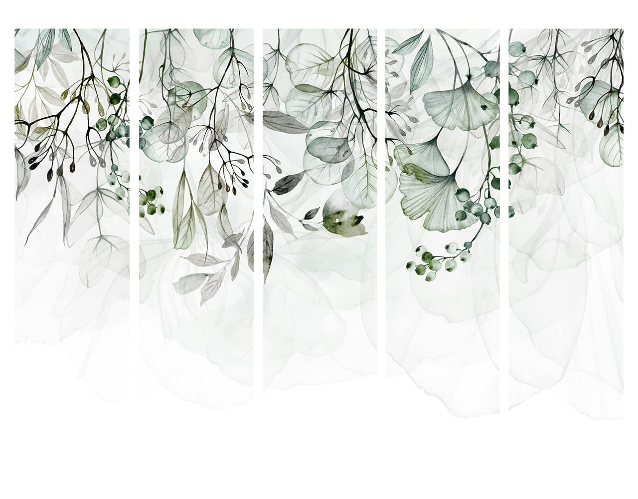 murando - Paravent Décoratif Intérieur à Deux Côtés, Nature, 225x172 cm
