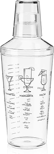 Miniatura 8 de True Maraca - Coctelera de recetas con tapa y colador integrado 16 onzas