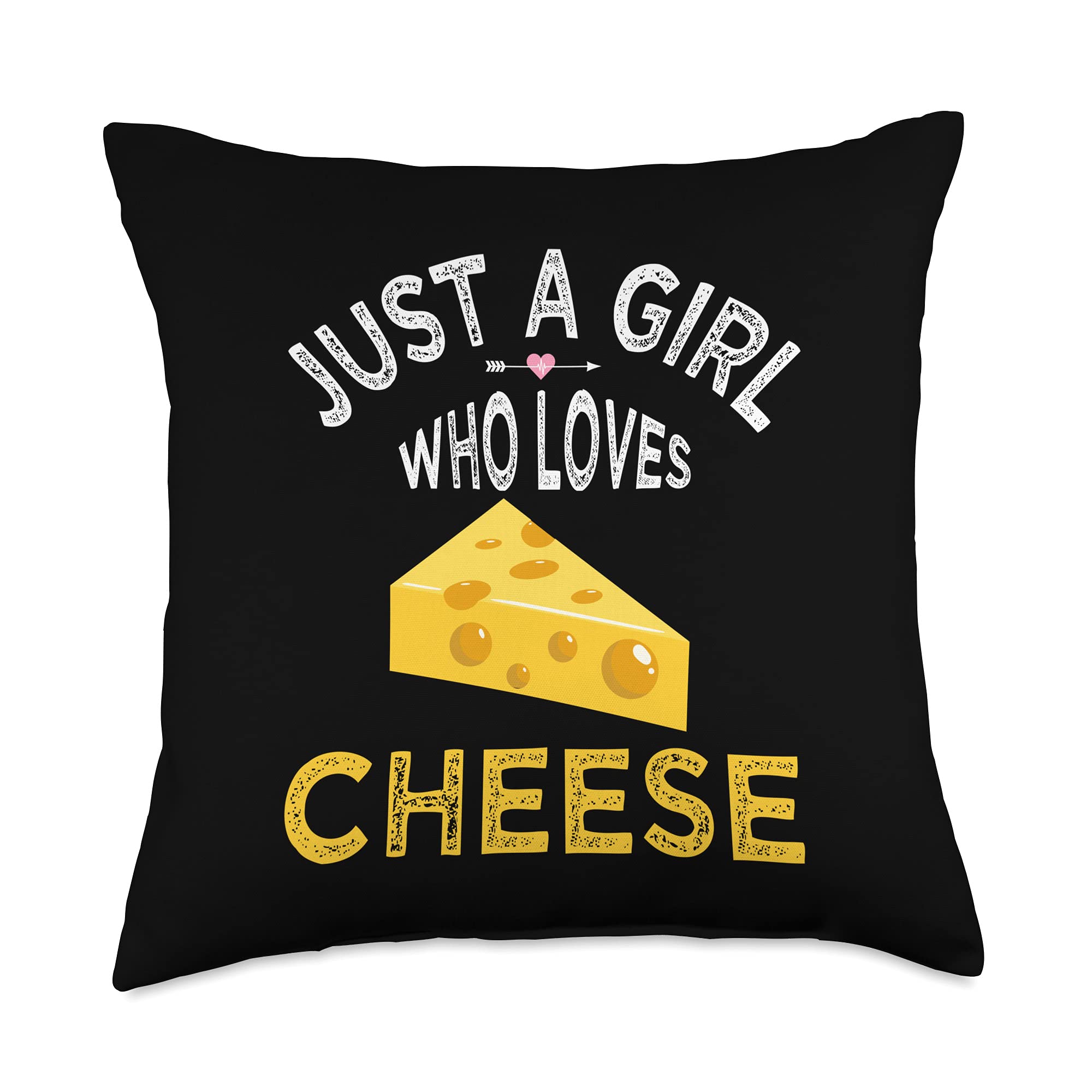Just a Girl who loves Cheese K se Throw Pillow