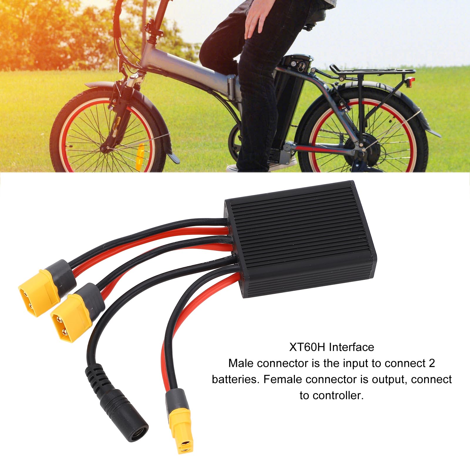 Adaptador de Módulo Paralelo de Batería Dual Interfaz XT60H Adaptador Convertidor de Descarga de Batería Doble 20V-72V 30A para Bicicleta Eléctrica