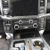 Vista 2 de Korlot Cubierta del panel de control central de fibra de carbono Tirm para Ford F150 2021+(aire acondicionado A/C)