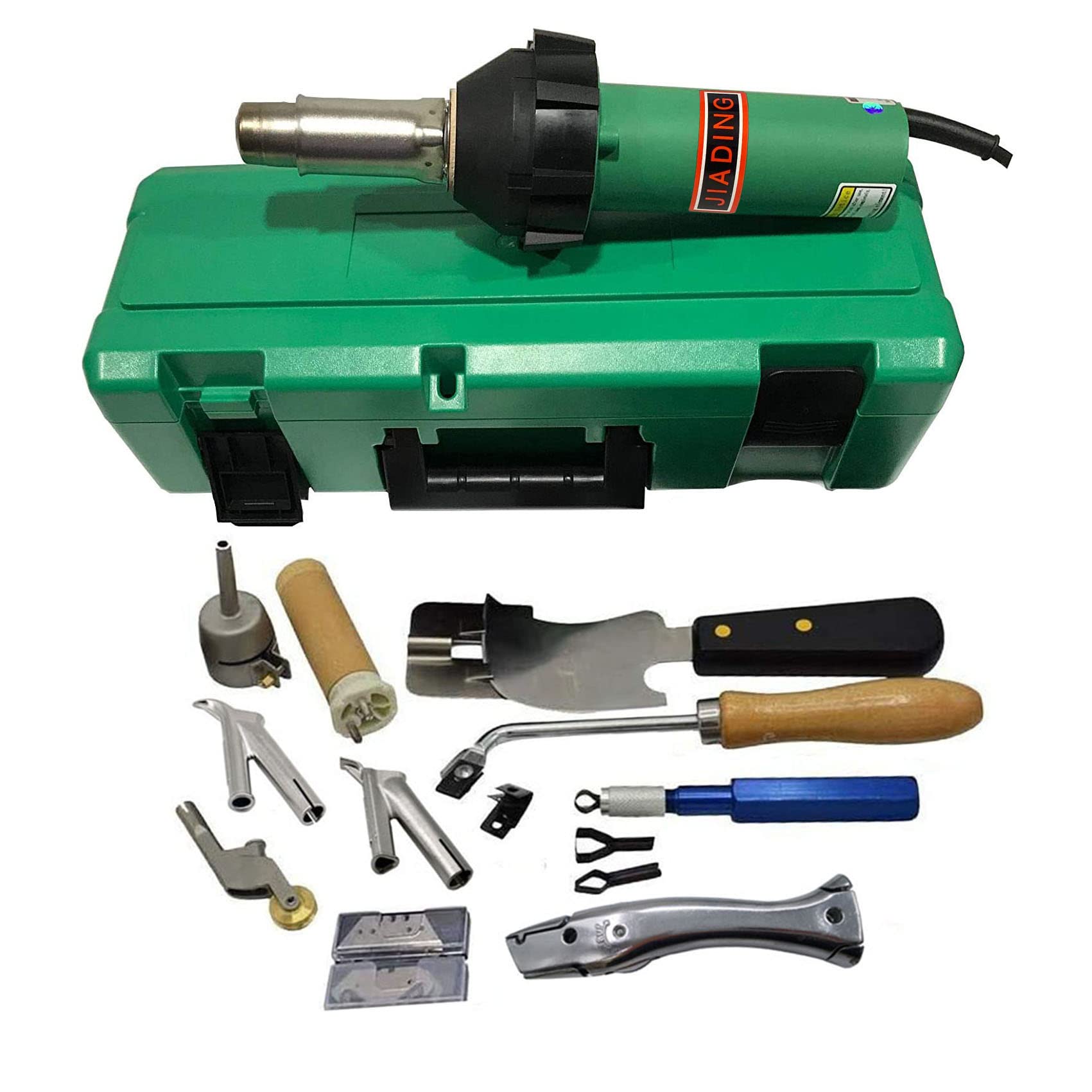 110V 1600W Plastic Welding Gun PVC Hot Air Kit Heat Gun Industrial Professional Welding Tool Plastic Case Packing