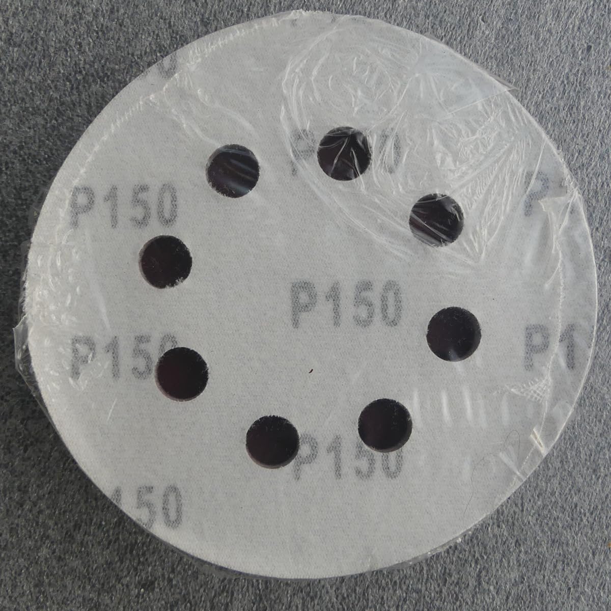 25 unidades de discos abrasivos de 125 mm de diámetro, con 8 orificios, grano P150, lijadora excéntrica, lijadora de cuello largo