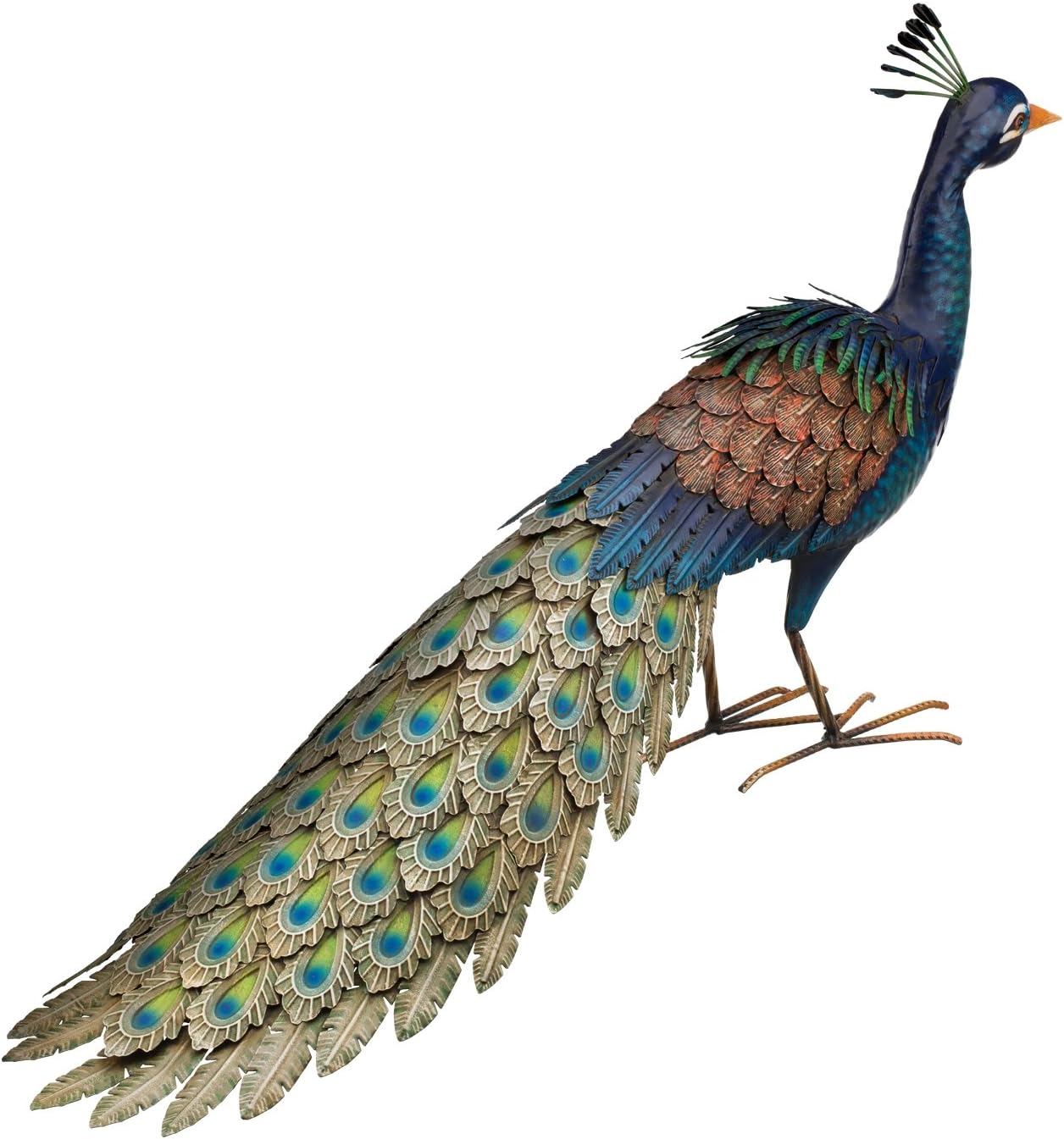 Best Seller Regal Art & Gift 12023 Peacock, Roamer Statue, Blue Multi