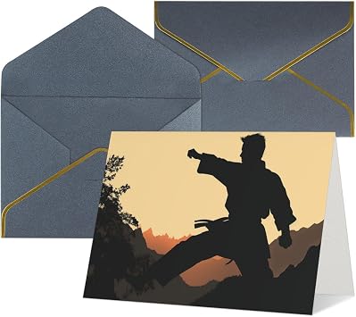 Thinking of You Card with Envelopes All Occasion Greeting Cards for Wedding Thank You Cards Karate