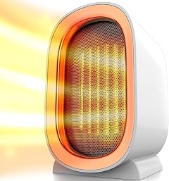 Ceramic Space Heater for Indoor Use Overheat Protection Tip-Over Protection Low Noise Heating Safe Electric PTC Portable Fan
