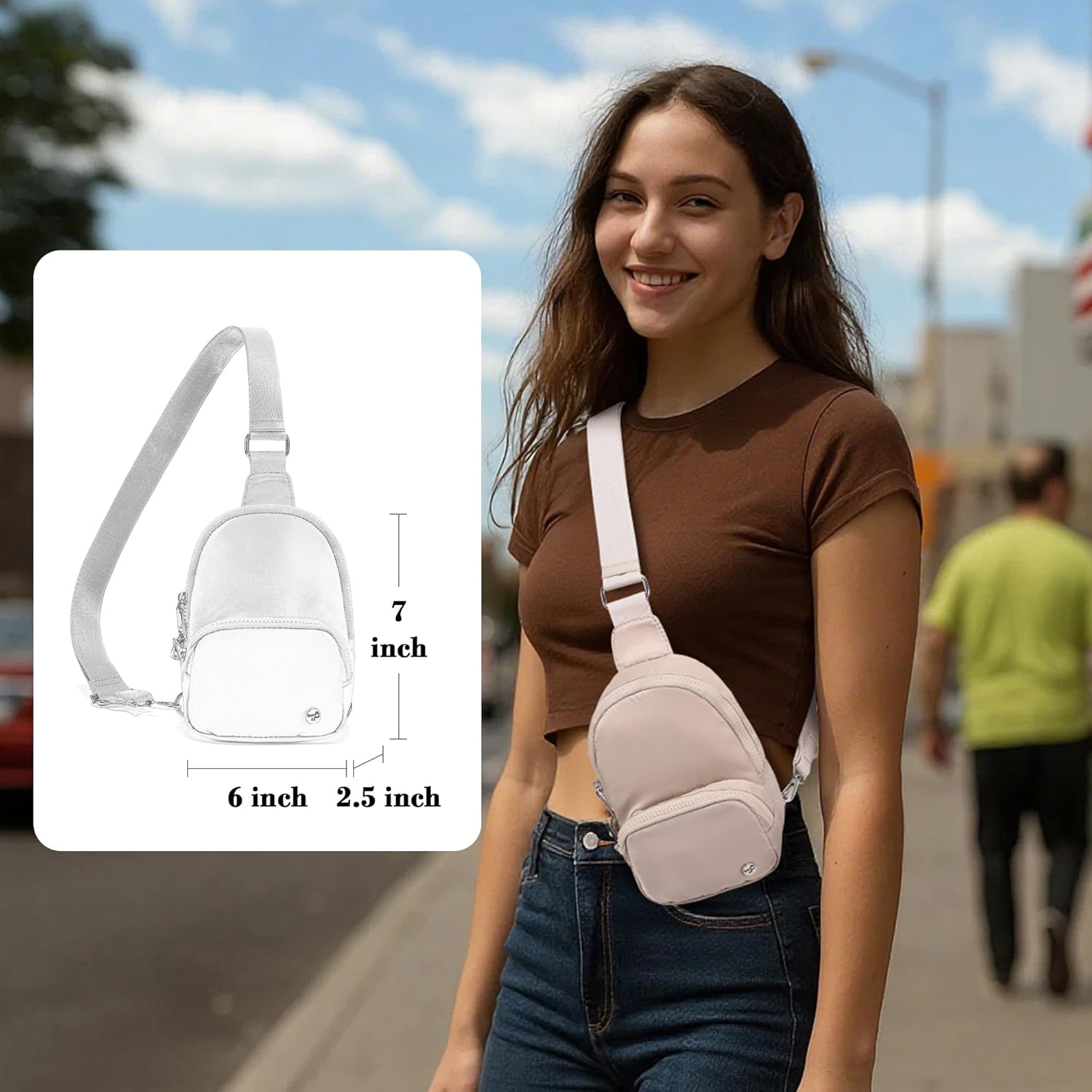 NEICOA Anti Theft Crossbody Bags for Women Small Nylon RFID Sling Bag Lightweight Travel Purse for Daily Casual Use - Image 2