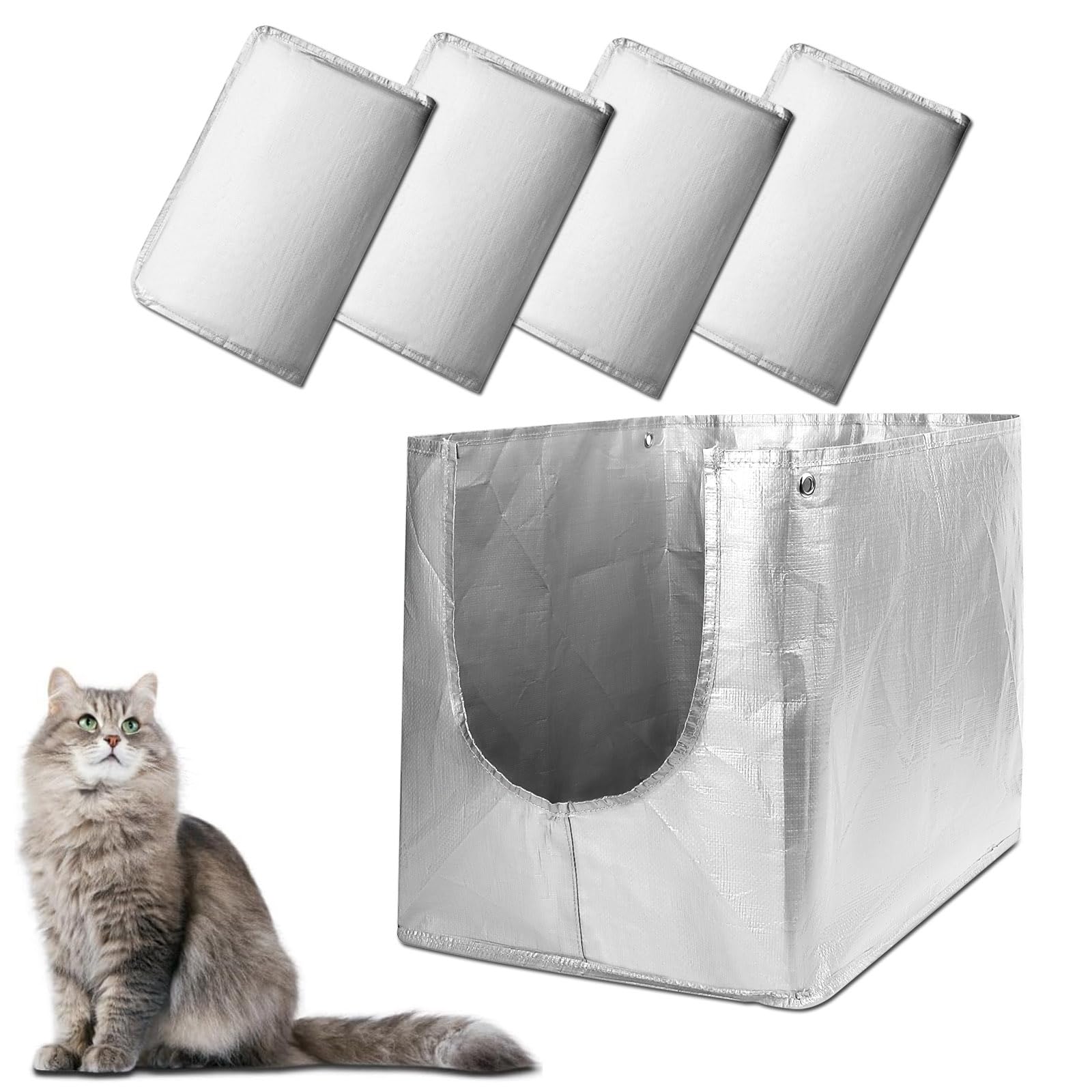 Liner F Compatible with Modkat Flip Litter Box - Reusable Liners for Flip Litter Box - Liner F for Cat Litter Box (4 Pack)