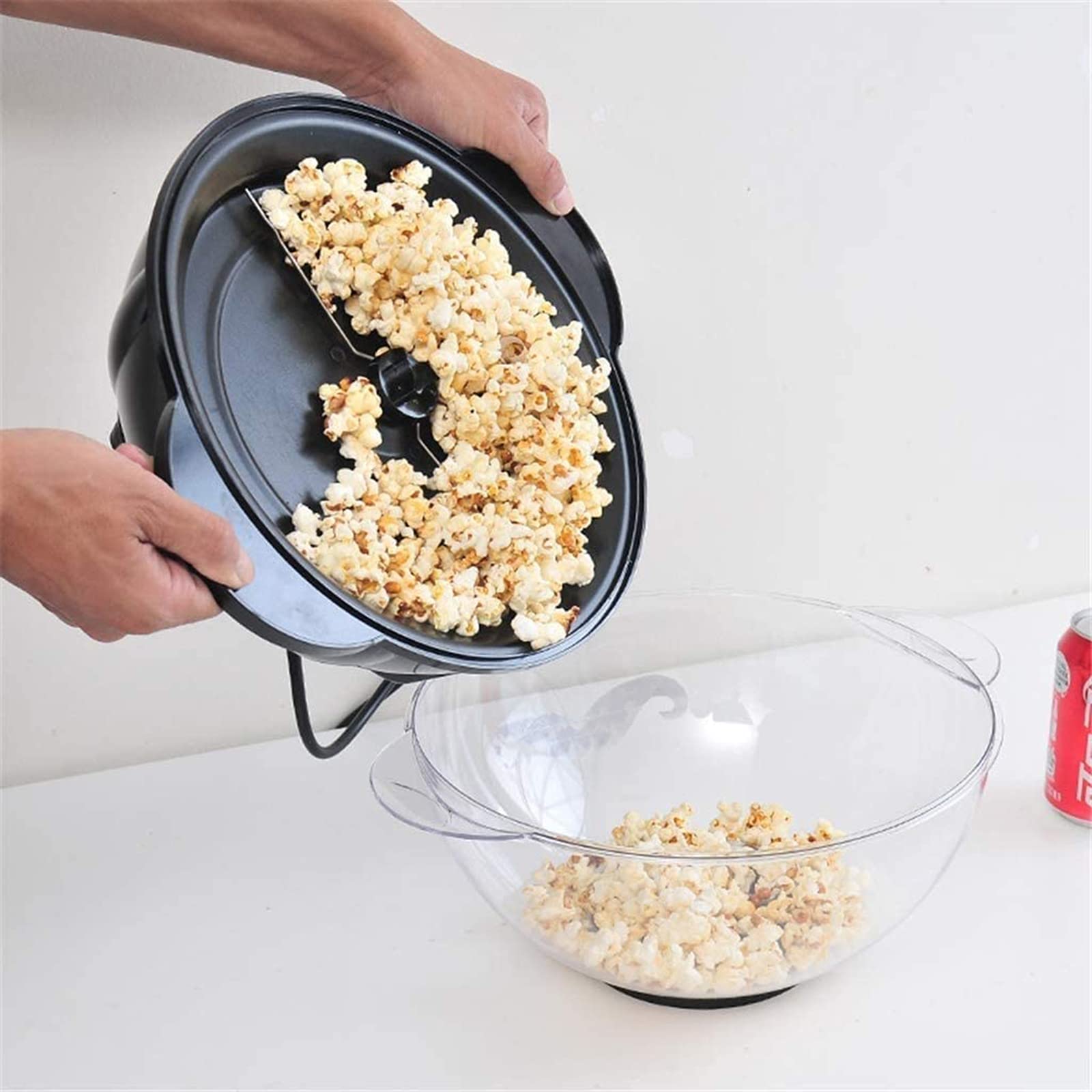 Machine à Pop-Corn électrique Professionnelle Automatique à l'huile Chaude, avec Plaque chauffante Amovible pour Un Nettoyage Facile, Petite Machine à Pop-Corn Domestique