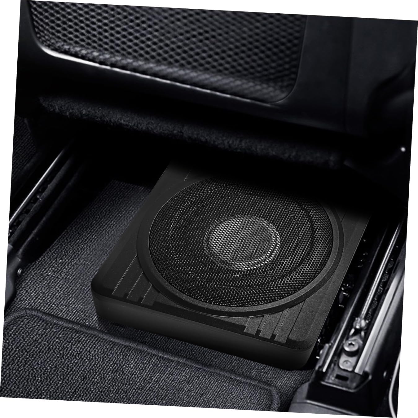 600w 8-inch Aluminum Alloy Auto Under Seat Subwoofer Speaker, High Power Amplifier Car Bass Speaker for Vehicle Audio System