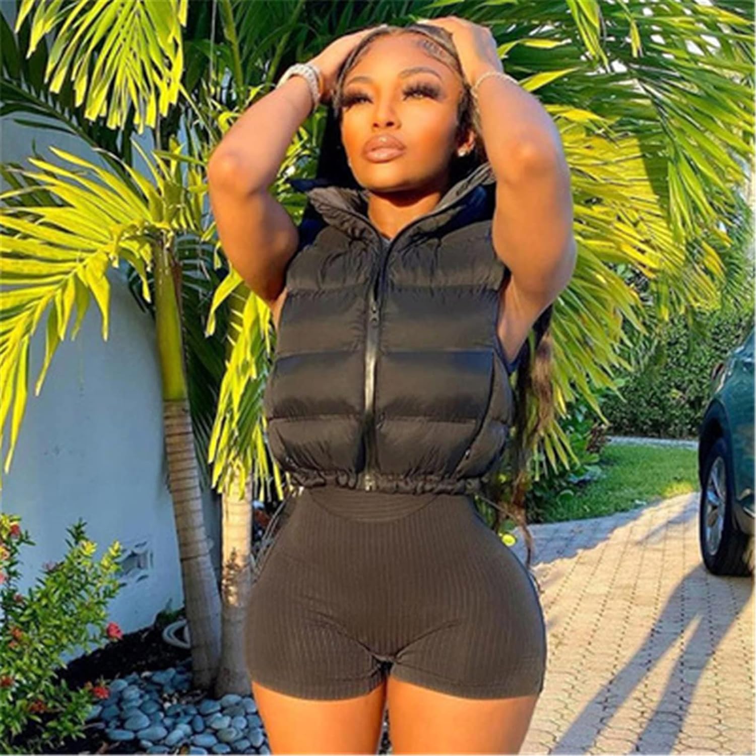 レディース 中綿ベスト レディース リバーシブル パファー ベスト ウィンター ジップアップ パッド入り パフィー チョッキ 防寒