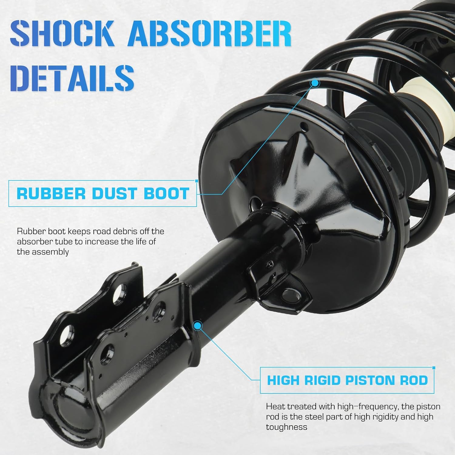 Front Quick Struts Shocks w/Coil Springs for 2003-2008 Toyota Corolla, Strut Shock Absorbers Assemblies Suspension Kit 2004 2005 2006 2007 (Fits 172115 & 172114)