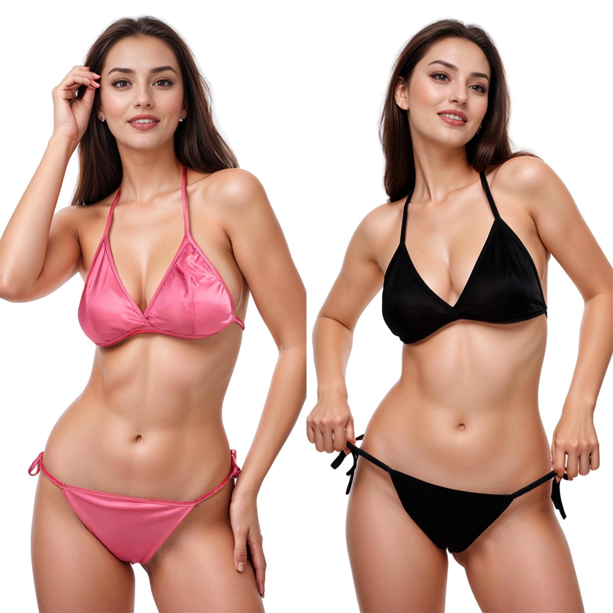Ananqe Women's Satin Bikini Set (2-Piece Combo) – Elegant & Comfortable Lingerie-image-7