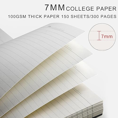 Miniatura 3 de AHGXG Cuaderno de espiral con rayas universitarias, cuaderno de espiral de 8.5 x 11 pulgadas, tamaño A4, diario rayado de 300 páginas, papel grueso