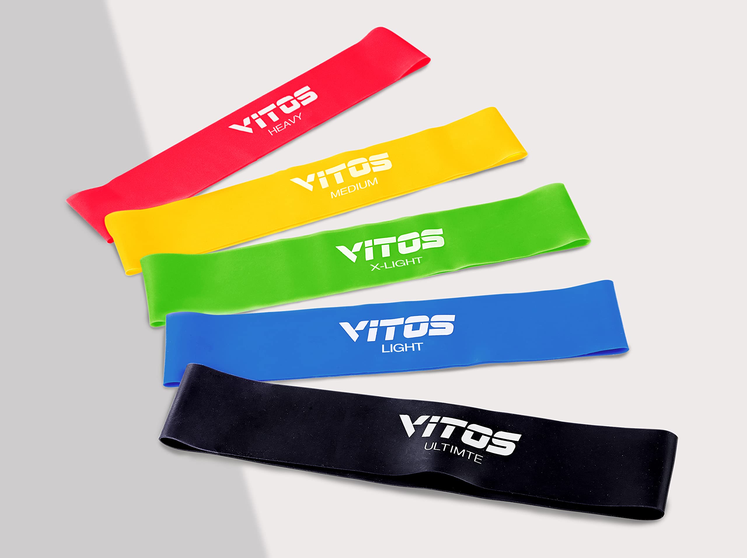 Vitos Resistance Bands Set - Exercise Bands for Working Out, Leg Exercises Elastic Stretch Bands