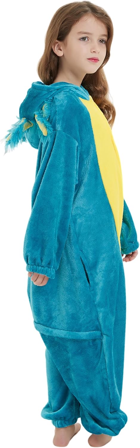 Magicmode Animal Onesie Pajamas for Kids, Soft Flannel Halloween Cosplay Costume for Boys Girls - Image 6