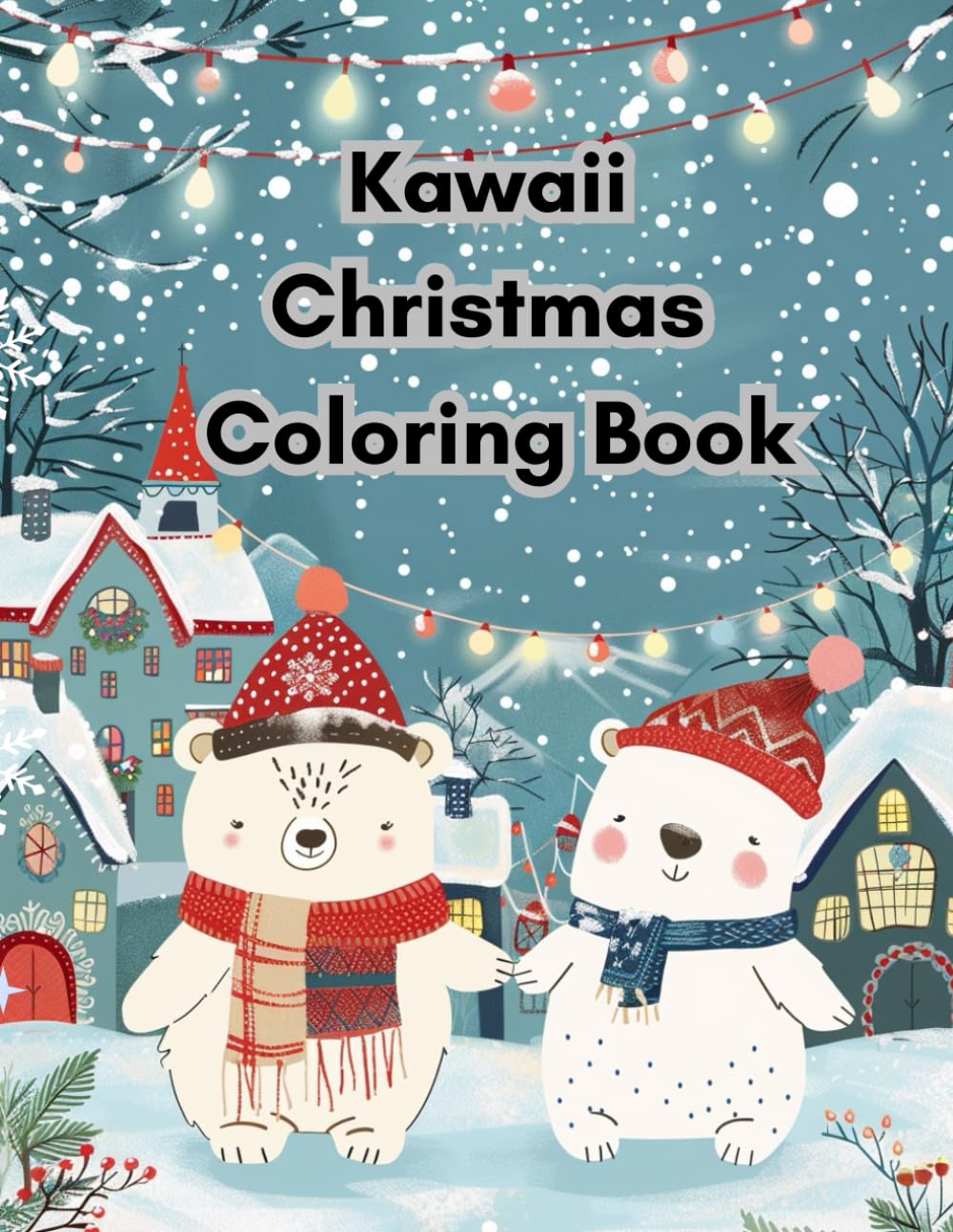 Cute Kawaii Christmas Coloring Book: 150 fun, kid-friendly Christmas designs that are perfect for little artists