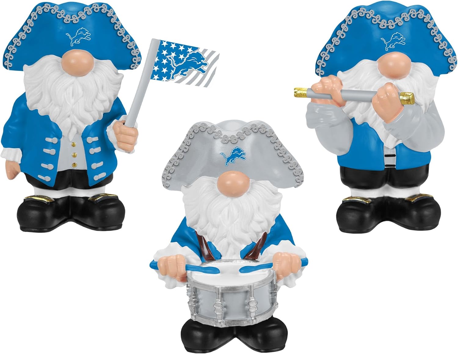 FOCO Detroit Lions NFL 3 Pack Americana Mini Gnome Set