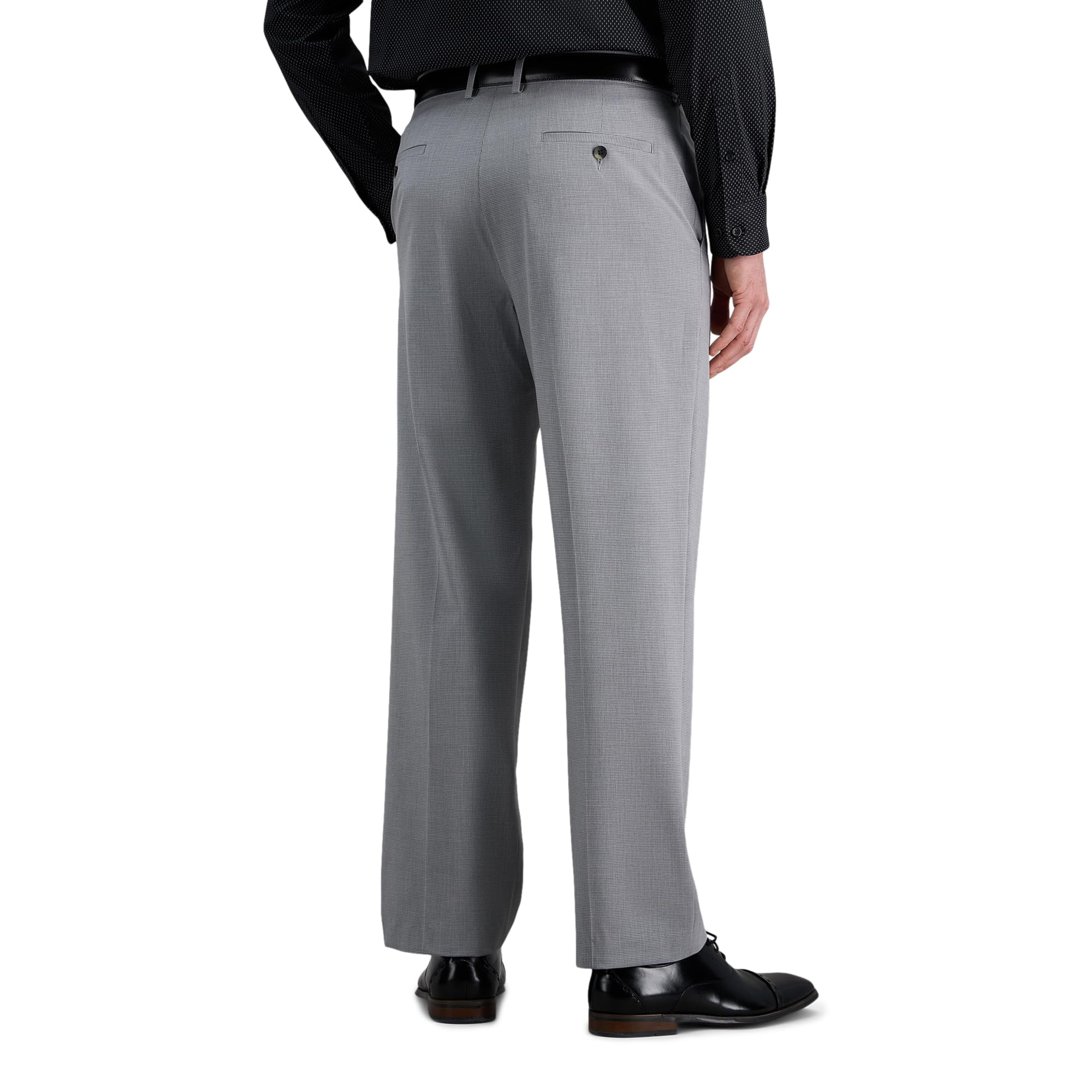 Haggar Classic Fit Flat Front Flex Waistband Stretch Dress Pant - Clásico Hombre