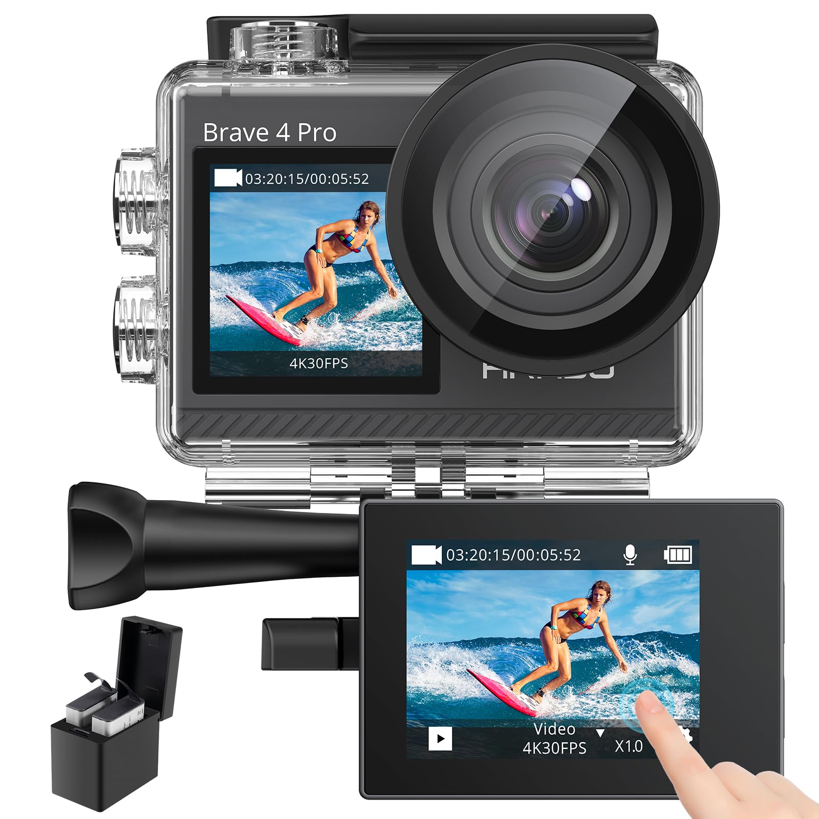 アクションカメラ　AKASO Brave 4 PRO AKASO Brave 4 Pro アクションカメラ 4K 20MP タッチパネル式