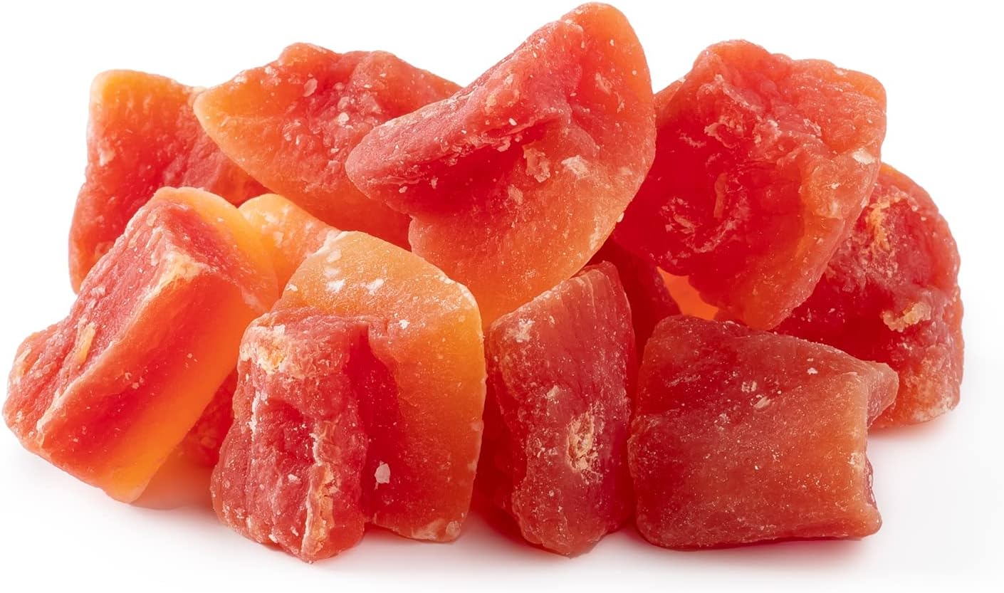 NUTS U.S. - Unsulphured Dried Papaya Chunks | Low Sugar | No Color Added | NON-GMO and Gluten Free | Vegan Snacks | Packed in a Resealable Bag!!! (4 LBS)