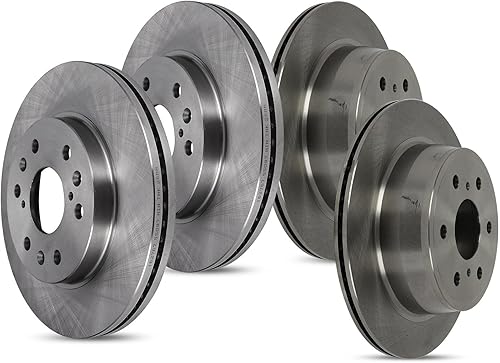 SCITOO Rotores de frenos 4 piezas de frenos delanteros y traseros para Cadillac Escalade ESV EXT, para Chevy AvalancheSilverado 1500