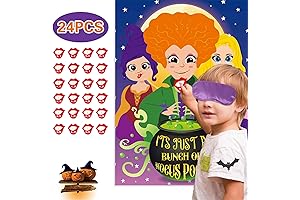 Hocus Pocus Party Games Pin The Mouth On The Witch Halloween Pin...