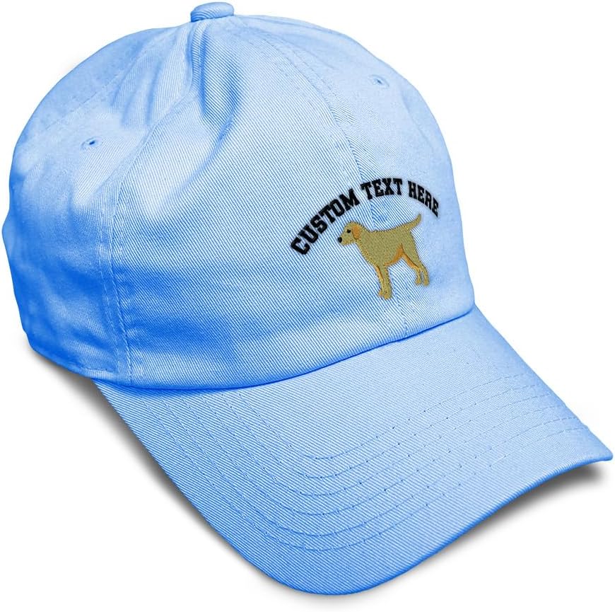 Custom Soft Baseball Hat Embroidered Dad Hat Yellow Labrador Embroidery Men & Ladies Baseball Cap Cotton