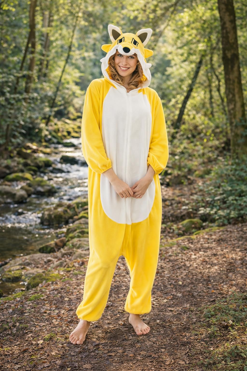 Chaks - Disfraz de animal para adulto, mono con capucha, 164 cm, traje de una pieza para carnaval, festival, fiesta temática