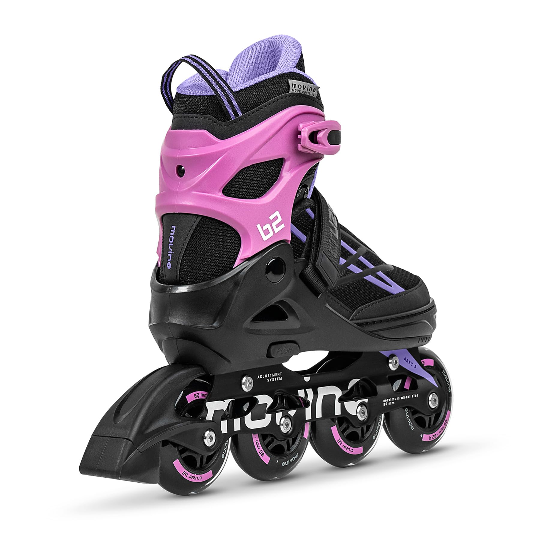 Movino Cruzer B3 Patins à roulettes réglables pour femme fille garçon et adulte avec grandes roues