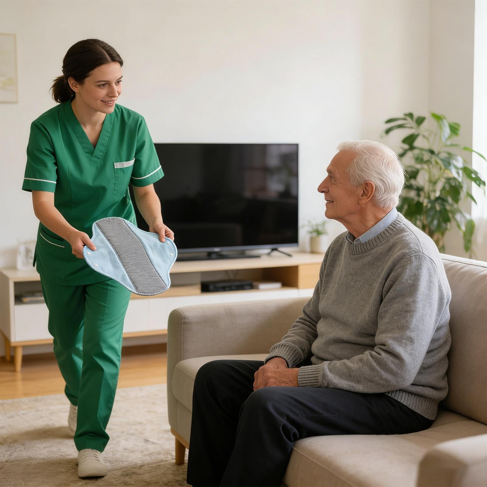 Cotton Panty Liners | Random Color 6Pcs | Leakproof Reusable Sanitary Pads For Women/Elderly | Washable Menstrual Pads Underside Protector For Elderly Urinary Postpartum Recovery Daily Home Travel - 4