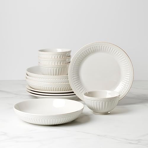 Vista 31 de Lenox Juego de 4 piezas de ranura francesa blanca Perle, 6.95 libras