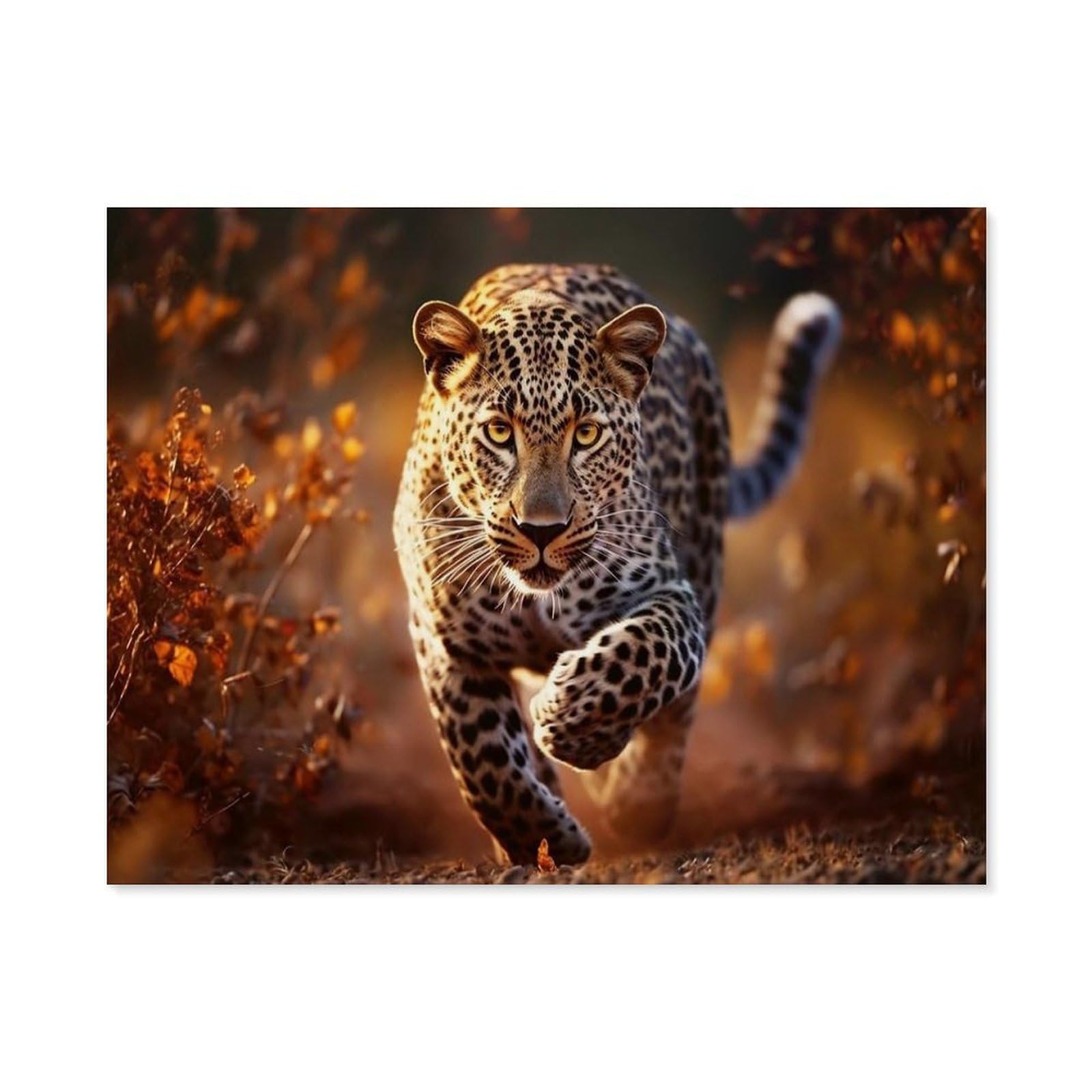 GSBRSNTS DIY Oil Painting Paint by Number Kit,Wild Leopard,DIY Painting by Number Kits Oil Paint Drawing Canvas Home Decor Gift(30x40cm-D85 — image 1