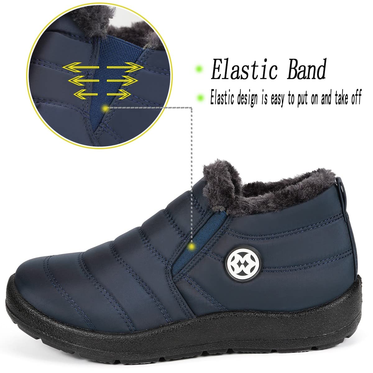 Gaatpot Stivali Donna Stivaletti Invernali Stivali da Neve Caldo Peluche Scarpe Impermeabili 36-43