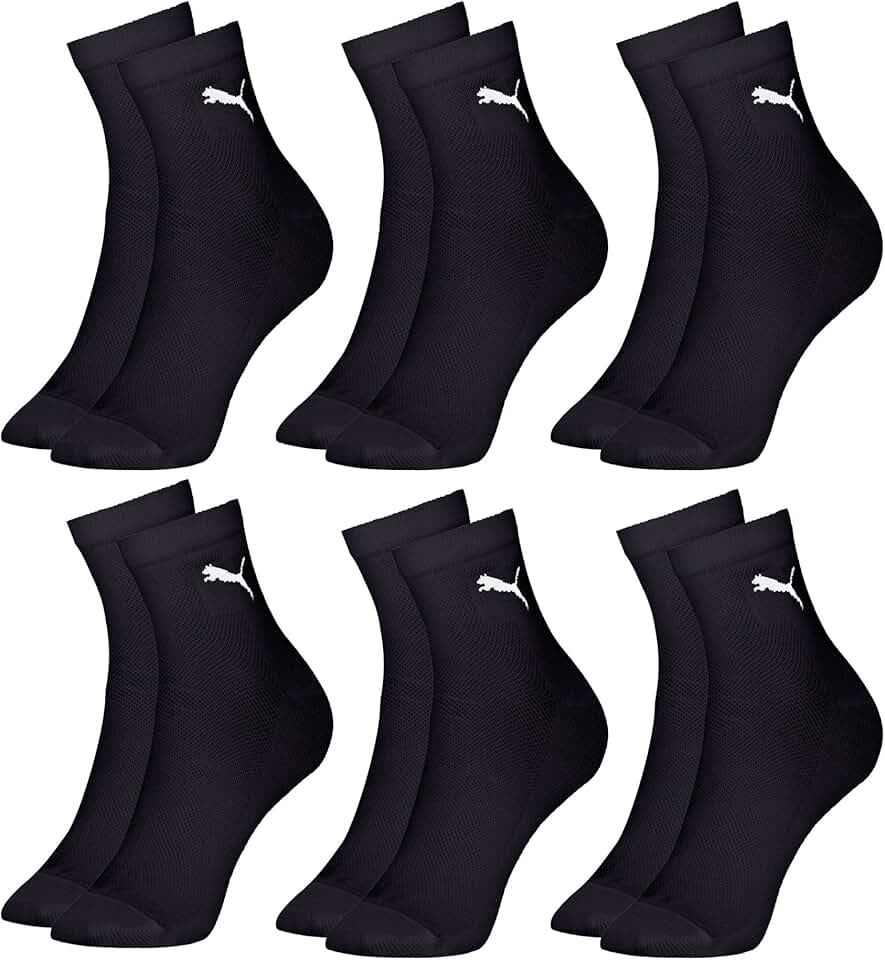 Kit 6 Pares Meia Puma Cano Médio Alto Esportiva Dry Original