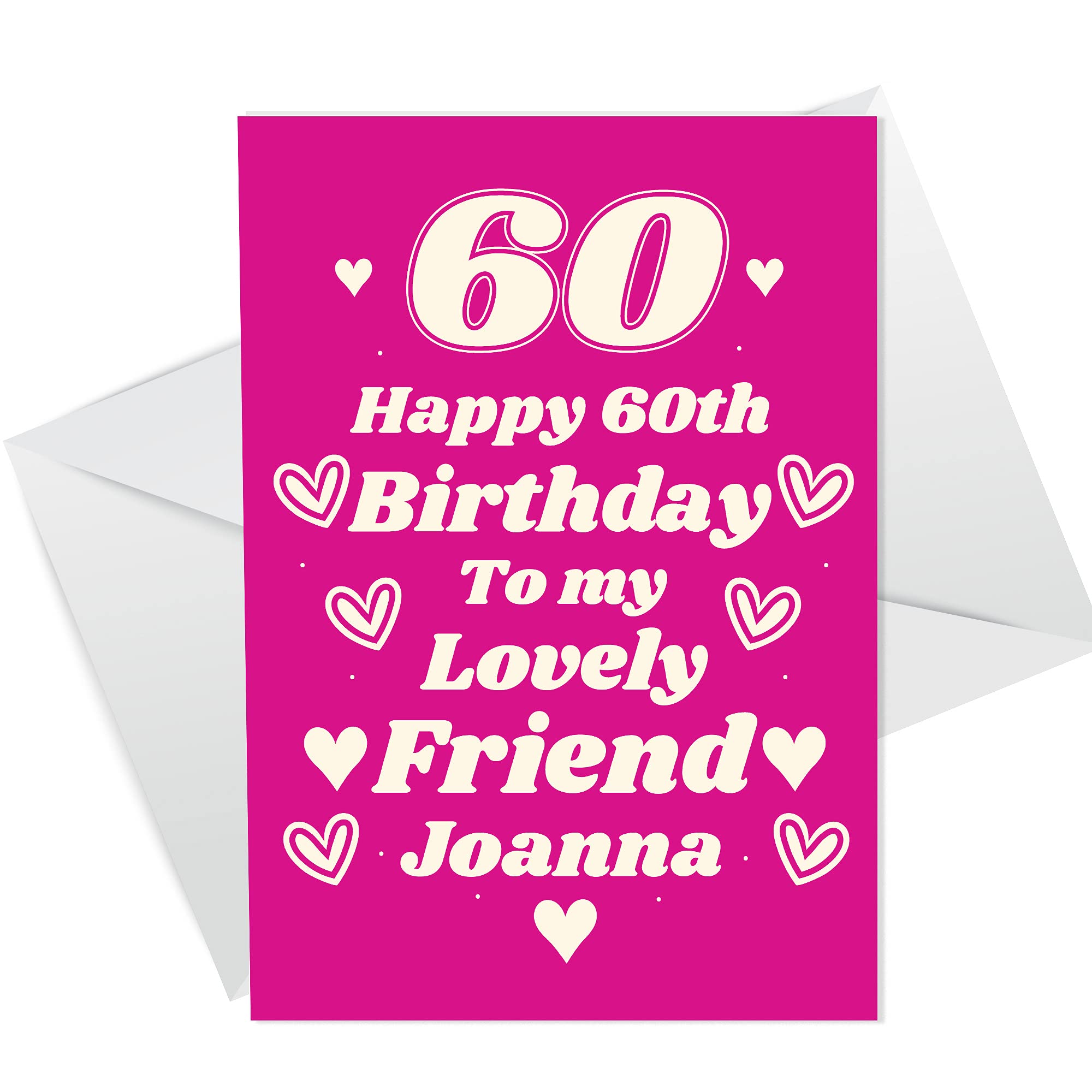 Personalised Birthday Card For Bestie Best Friend 60th Birthday Card For Her Women