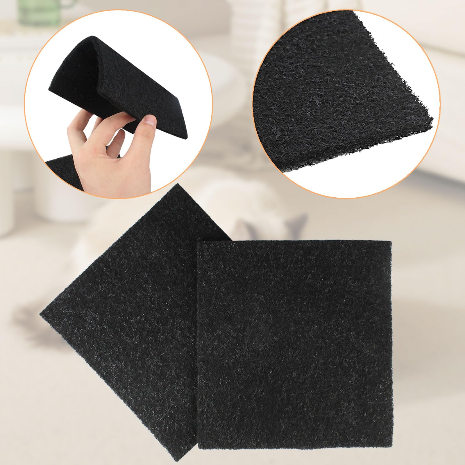 Dadabig 20 filtri di ricambio per lettiera per gatti, filtri al carbone per lettiera con cappuccio per gatti lettiera per WC lettiera filtri di ricambio per filtri odori 10,5 x 11,5 x 0,5 cm