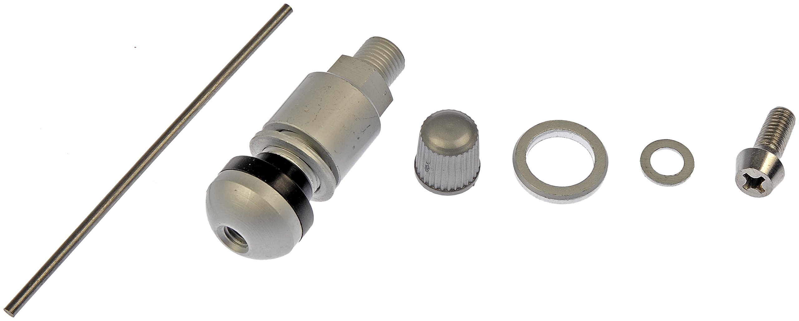 Dorman 609-141.1 Tire Pressure Monitoring System Valve Kit Compatible with Select Models - Tire Pressure Monitoring System Service Kit - TPMS VALVE STEM KIT - Tire Pressure Monitoring System Service Kit - Tire Pressure Sensor Valve - Tire Schrader Valve - Tire Pressure Monitoring System Tech Tray - Tire Pressure Transmitter Valve - Tire Valve Stem - TPMS Tech Tray - The components in this tire pressure monitoring system valve kit are designed to match the original parts required to service the TPS on specified vehicles. Made of quality components, this kit is engineered for reliable performance and durability. - 2009-97