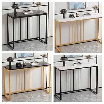 Amazon｜コンソールテーブル エントランス台 黒 白 玄関 北欧風