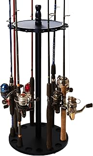 Old Cedar Outfitters Round Floor Rack for Fishing Rods and Reels, Holds up to 15 Rod and Reel Combos