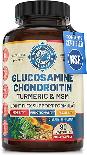 Suplemento avanzado de apoyo articular con glucosamina condroitina MSM cúrcuma boswelia. Soporta respuesta inflamatoria, alivio de molestias para