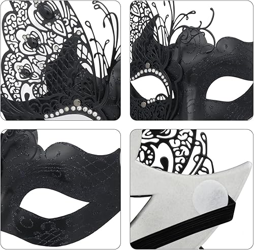 Miniatura 5 de Antifaz con diseño de mariposa veneciana misteriosa para fiesta de Halloween