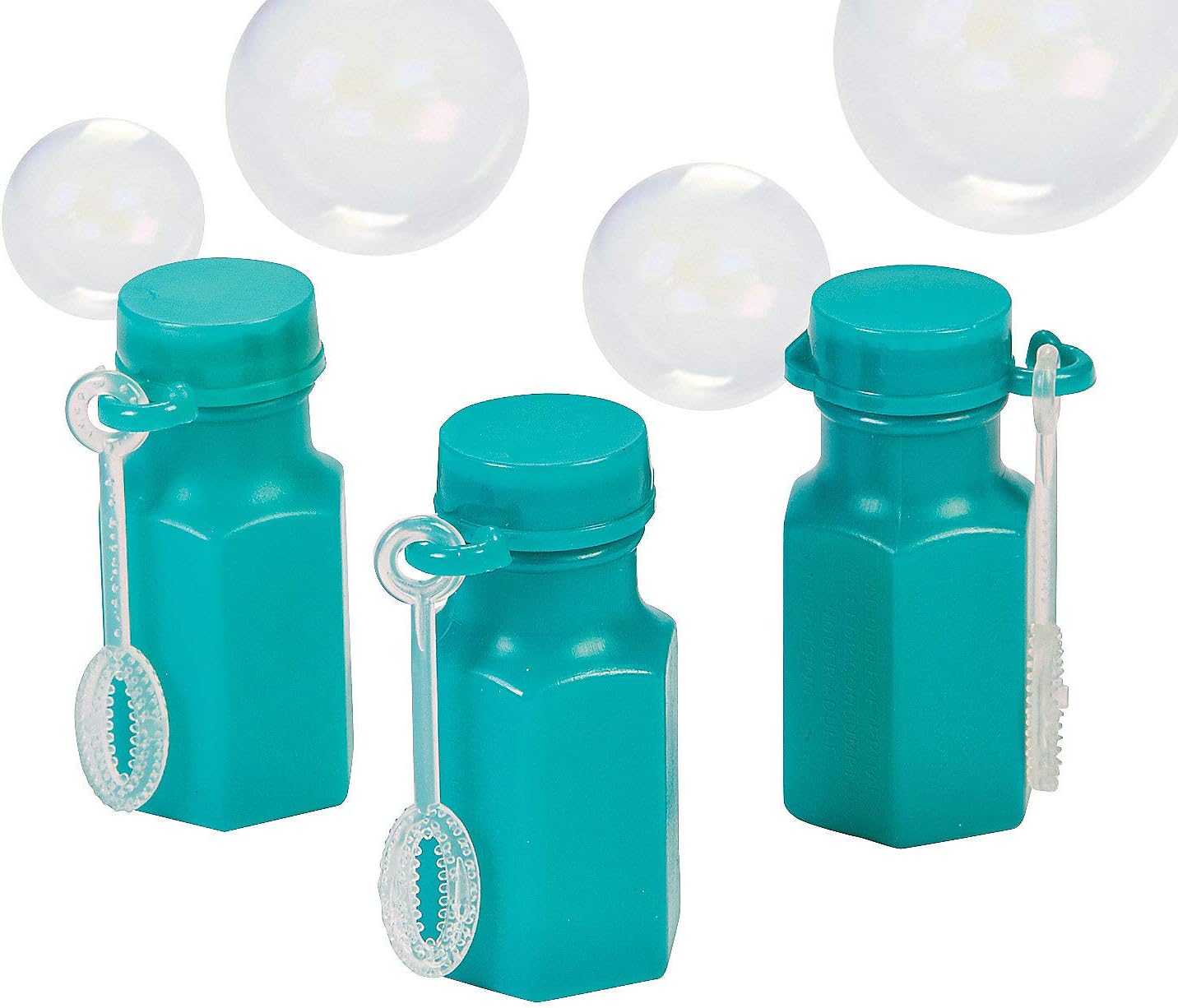 Fun ExpressTeal Hexagon Bubble Bottles (4Dz)