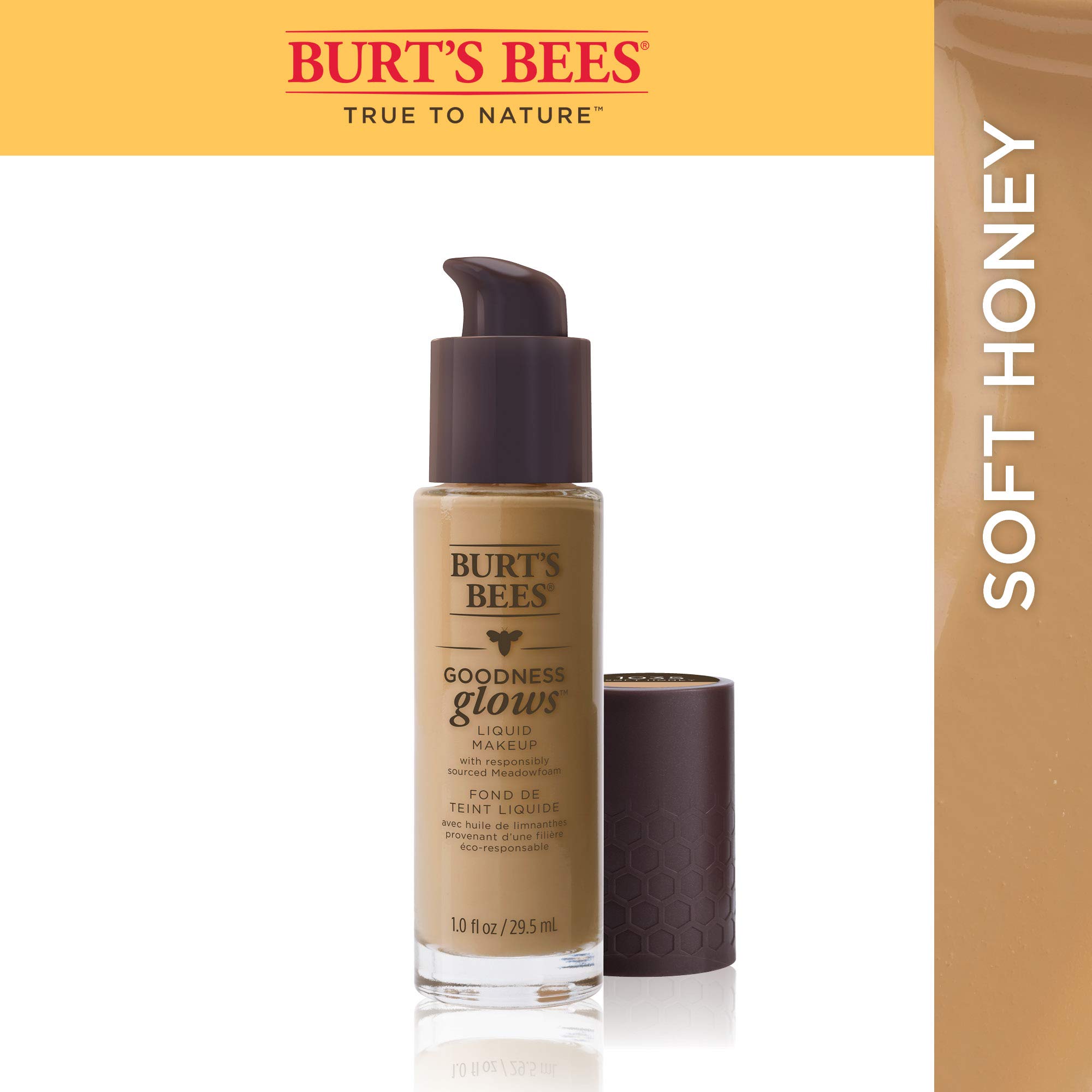 Burt's Bees Goodness Glows Liquid Foundation, 30 ml, Soft Honey